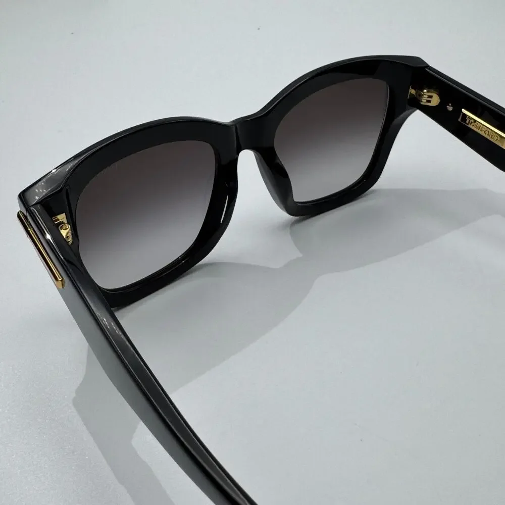 Tom Ford Sunglasses Icon TF1329-F 01B Black Butterfly Gray Gradient Asian Fit